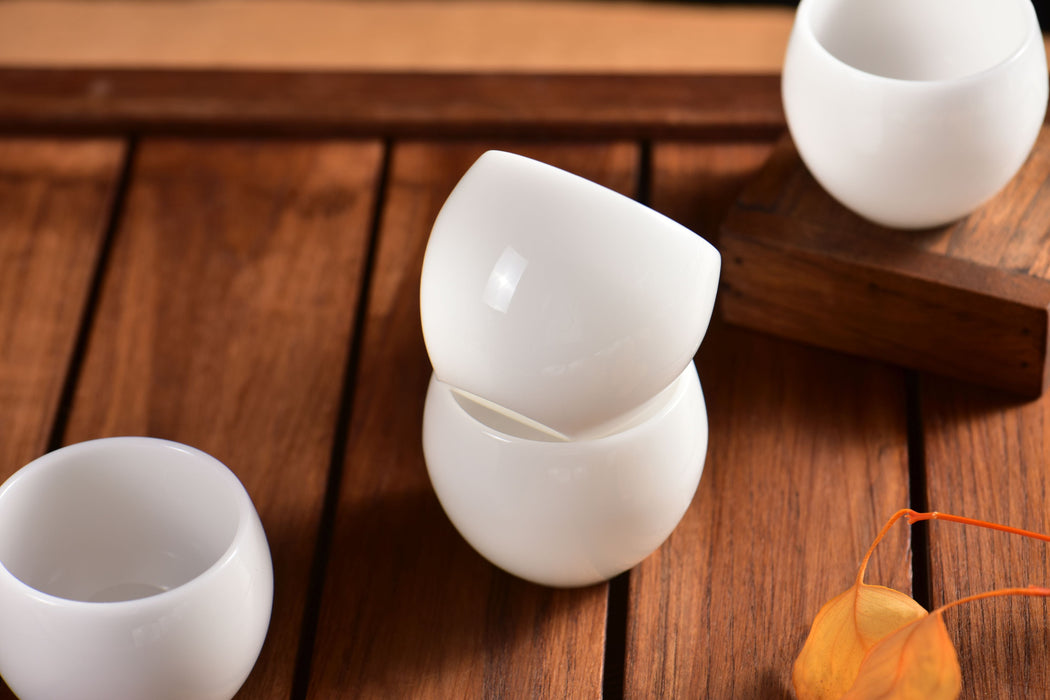 Ice Jade Porcelain "Egg Holder" Tea Cup | Yunnan Sourcing Tea Shop
