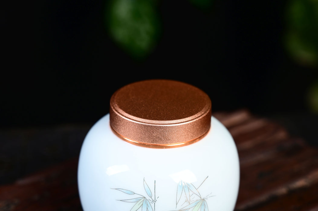 Hint of Blue Ceramic Tea Caddy | Yunnan Sourcing Tea Shop