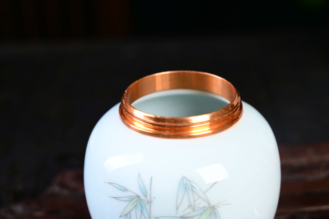Hint of Blue Ceramic Tea Caddy | Yunnan Sourcing Tea Shop
