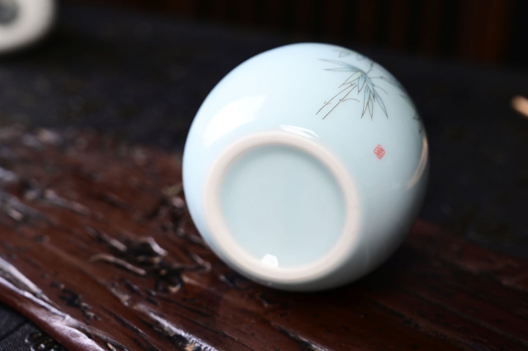 Hint of Blue Ceramic Tea Caddy | Yunnan Sourcing Tea Shop