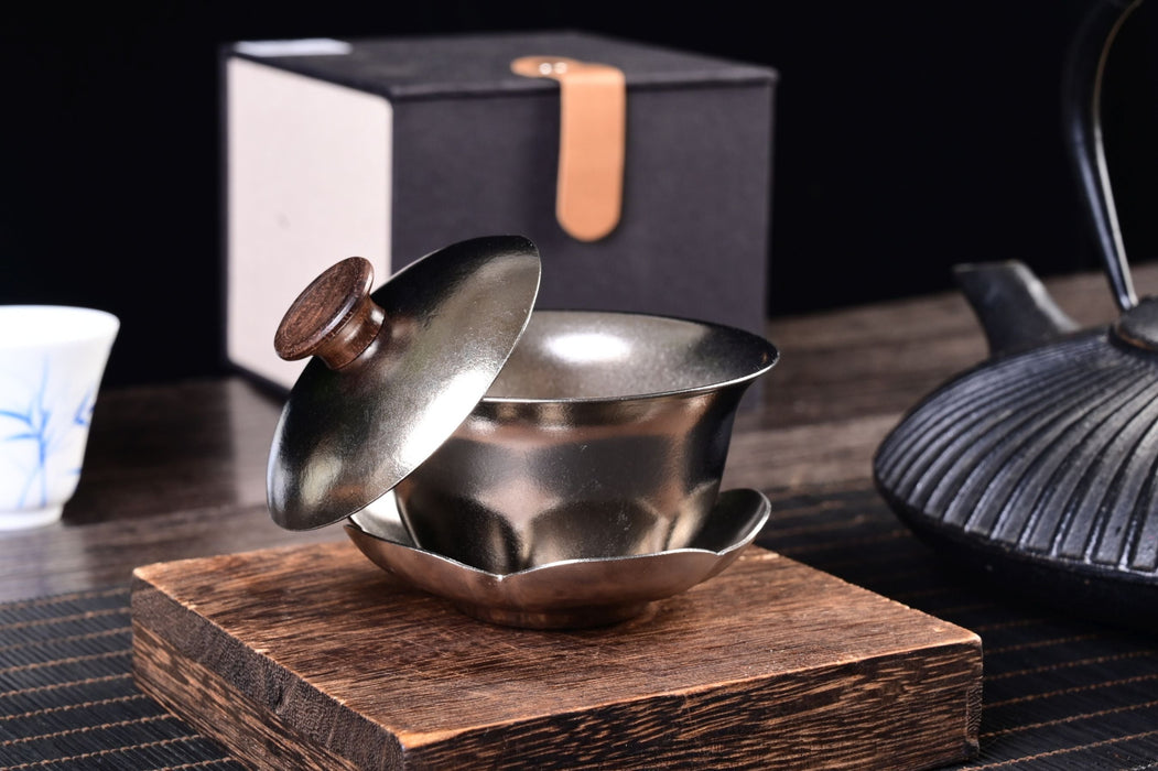 Titanium Double-Walled Gaiwan for Gong Fu Tea Brewing | Yunnan Sourcing Tea Shop