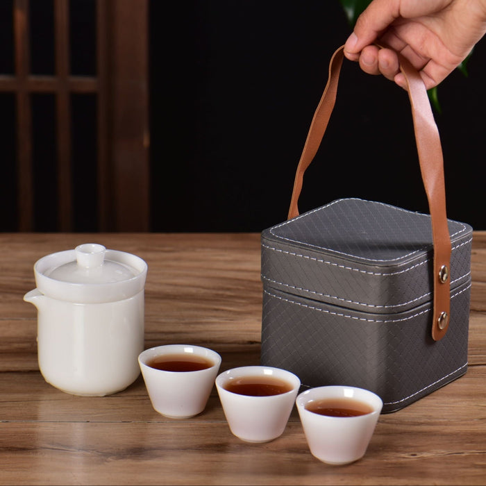 Ice Jade Porcelain Easy Gaiwan and Cups Tea Set | Yunnan Sourcing Tea Shop