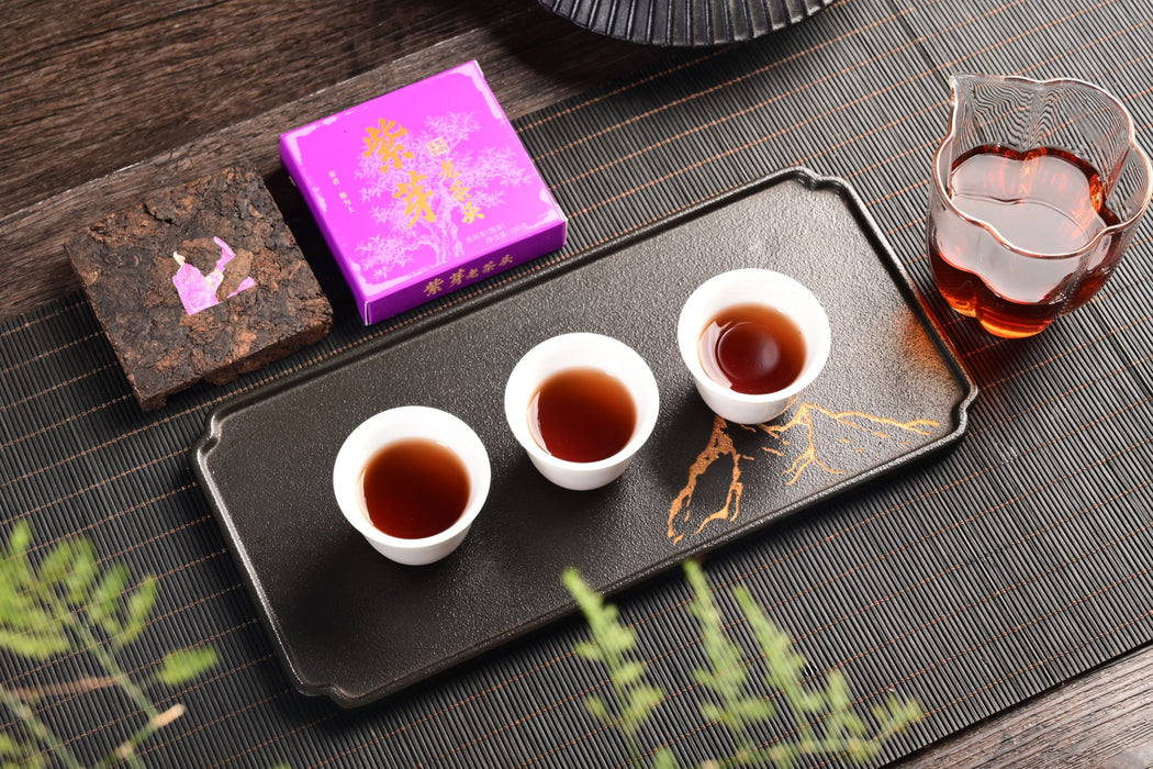 Purple Lao Cha Tou Ripe Pu-erh Tea Brick | Yunnan Sourcing Tea Shop