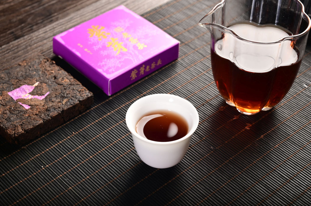 Purple Lao Cha Tou Ripe Pu-erh Tea Brick | Yunnan Sourcing Tea Shop