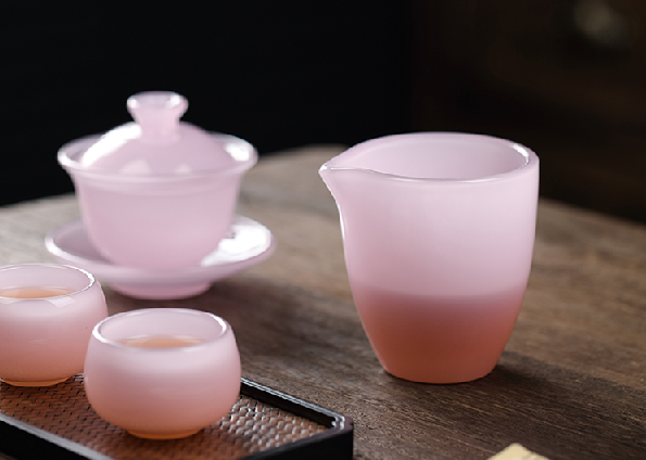 De Hua "Pink Jade" Jingdezhen Porcelain Tea Set