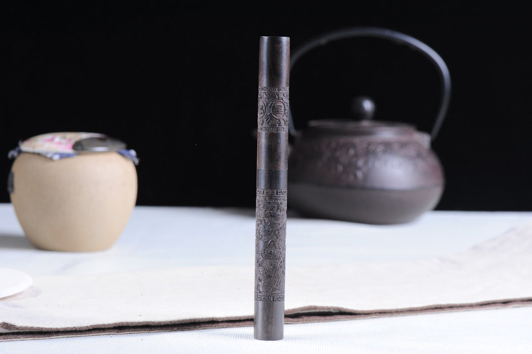 Wenge Wood "Dragon Pillar" Steel Prying Tool for Pu-erh Tea