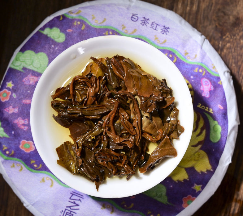 2022 Yunnan Sourcing "Man Gang Gu Shu" Black Tea and White Tea Cake