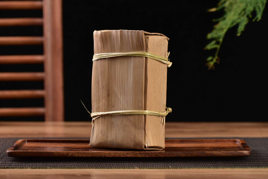 2010 Menghai "Bamboo Wrapped" Ripe Pu-erh Tea Brick