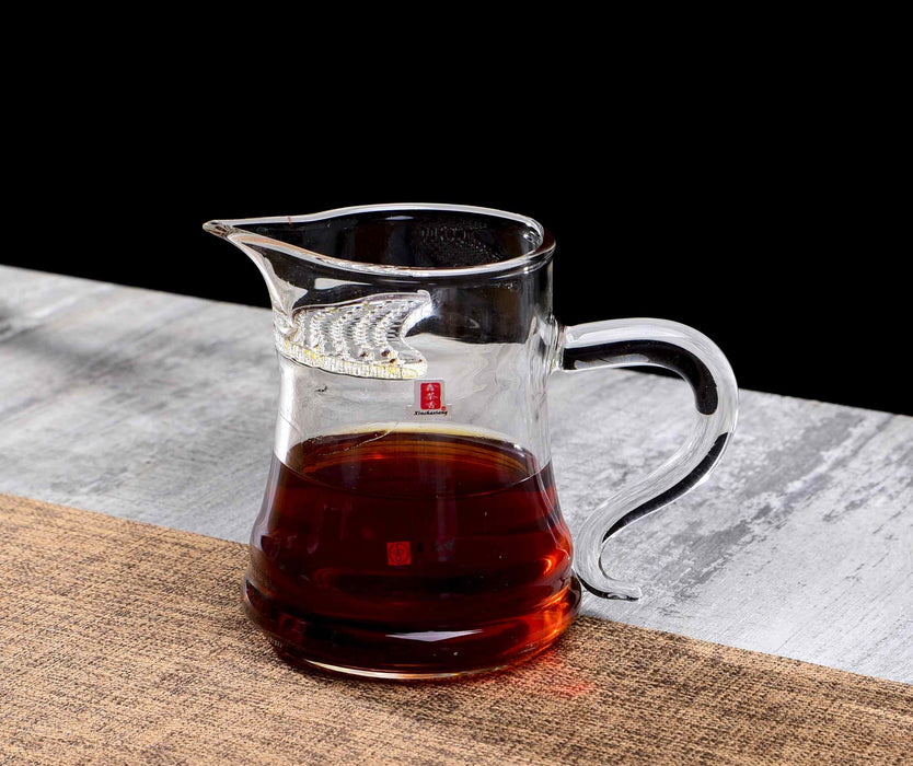 Grandpa Style Glass Cha Hai with Built-In Strainer