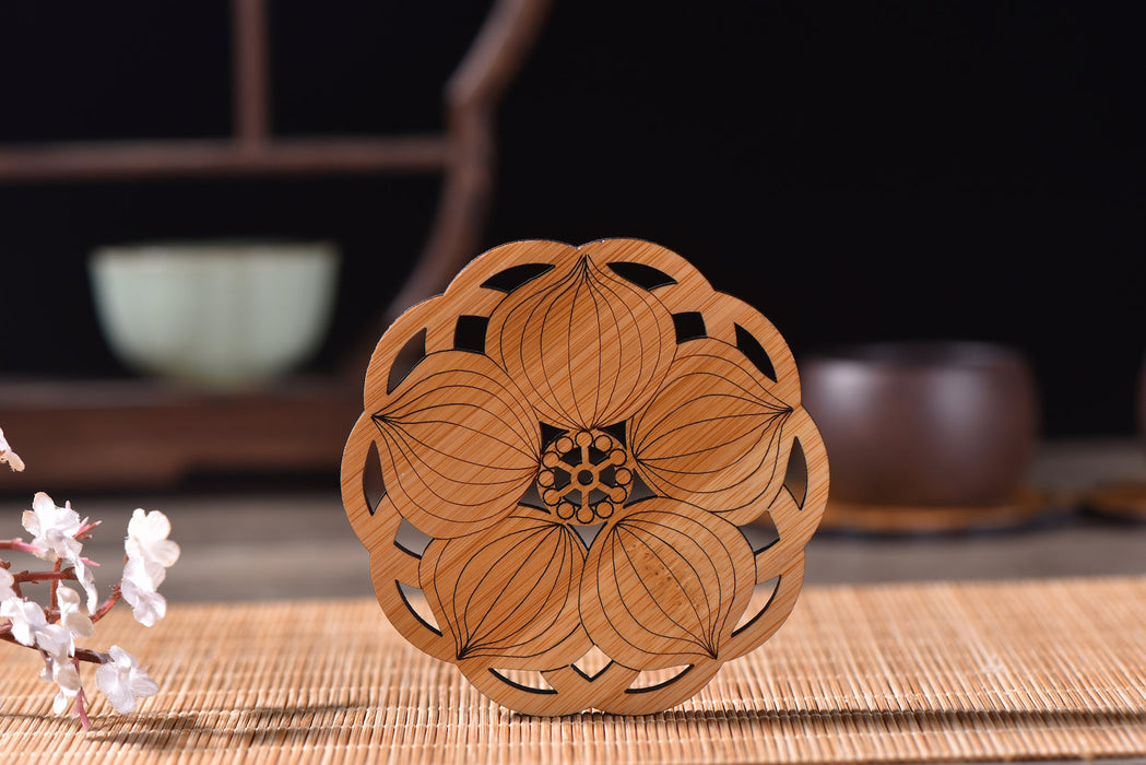 "Flower Mandala" Coaster for Tea Cups