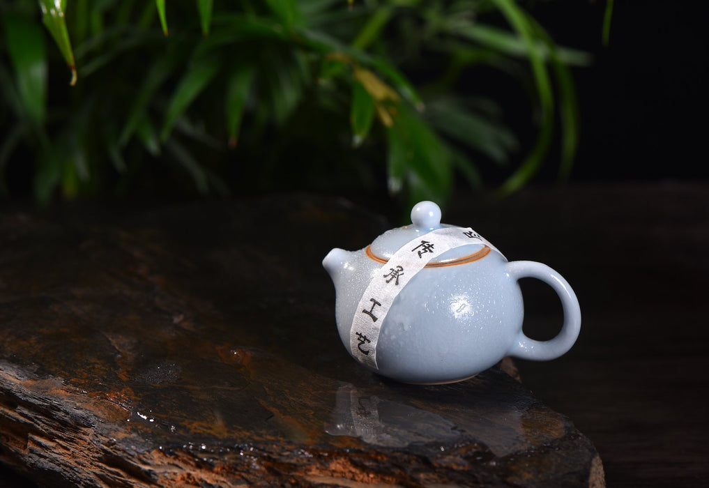 Ru Yao Celadon "Miniature Xi Shi" Teapot