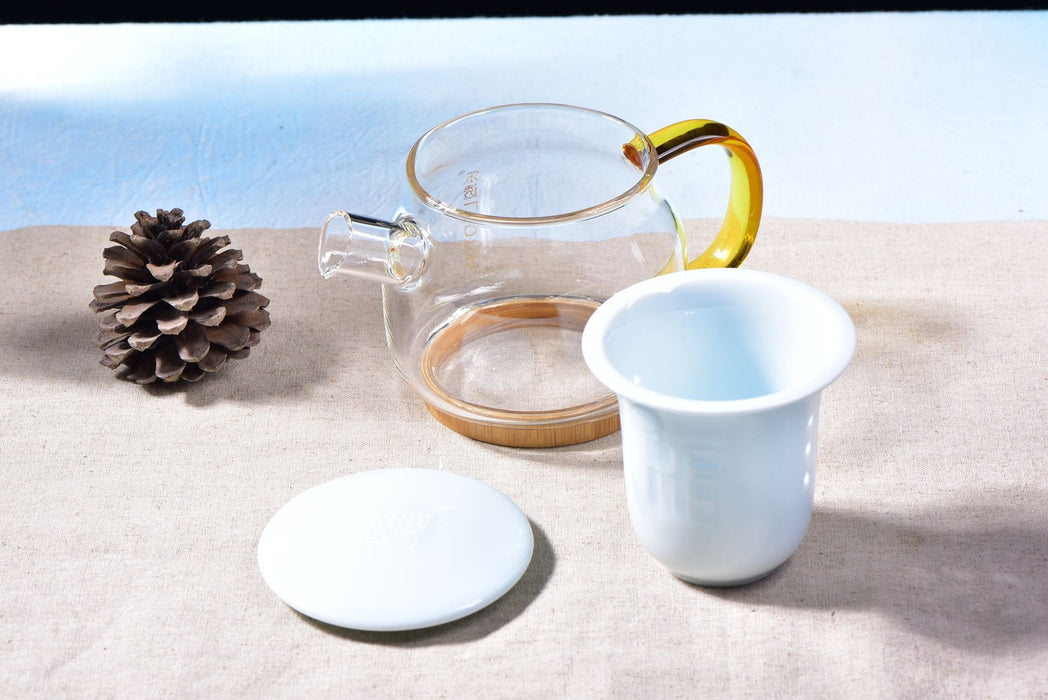 Set of 6 Glass Mugs with Handles, Clear Glass Teacups Infusion Mug