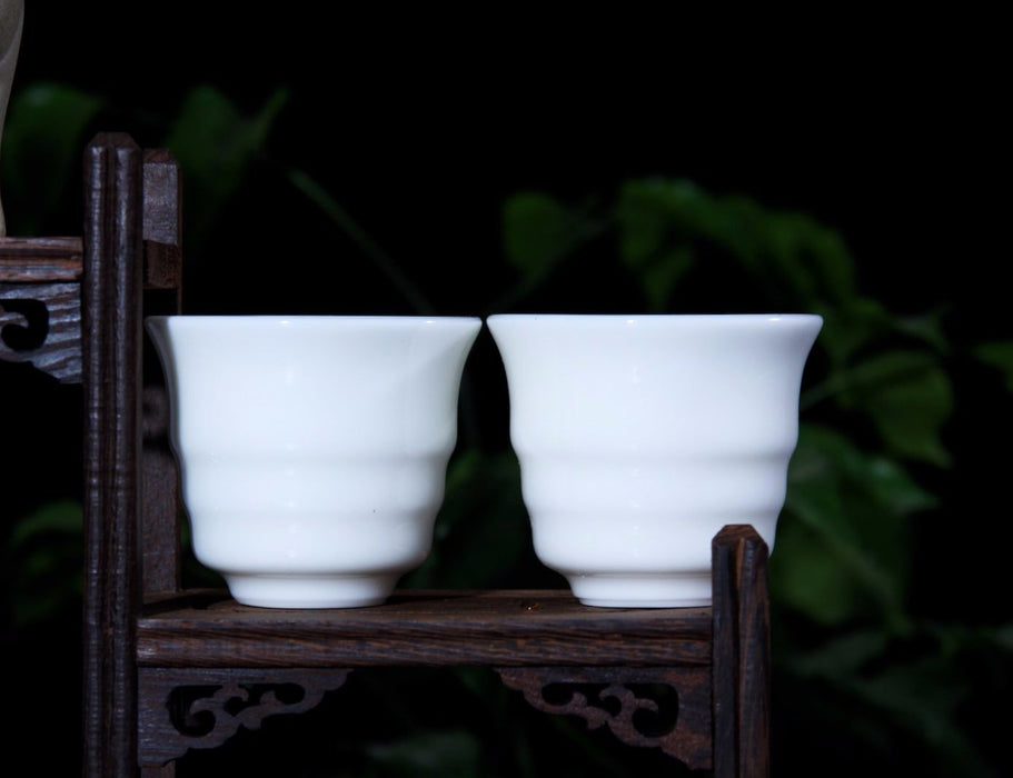 Jingdezhen Porcelain "Ribbed" Cup in Gift Box * 60ml