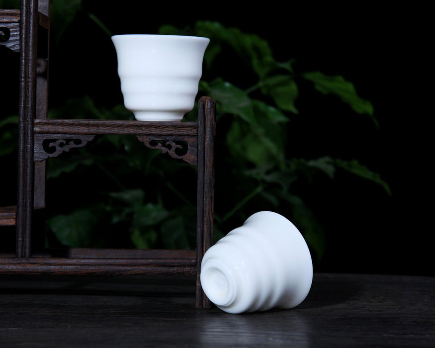 Jingdezhen Porcelain "Ribbed" Cup in Gift Box * 60ml