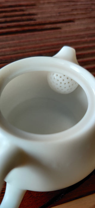 Mutton Fat Jade Porcelain "Xi Shi" Teapot