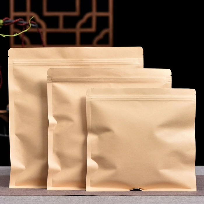 Kraft Mylar Square Bags for Pu-erh Tea Cakes
