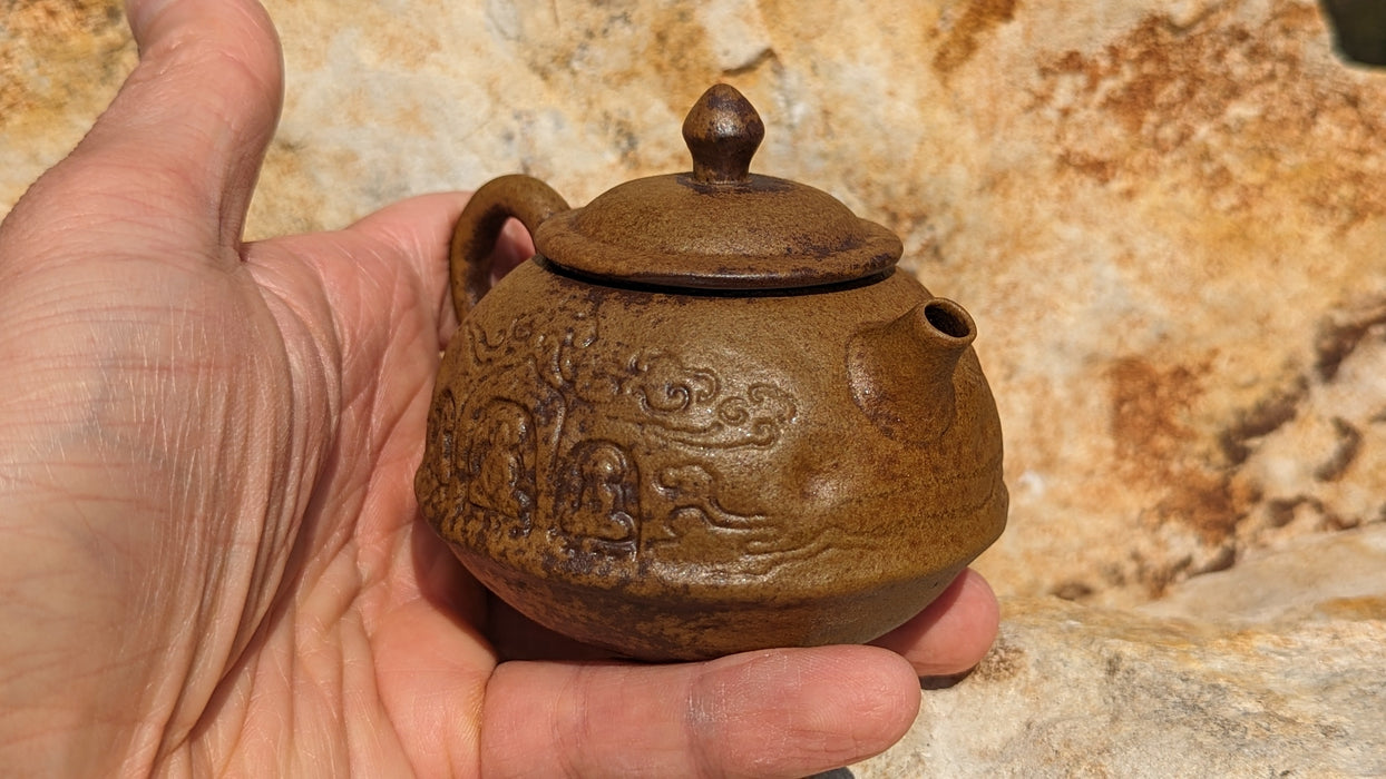 Buddha Grotto Wood-Fired Kiln Clay Teapot