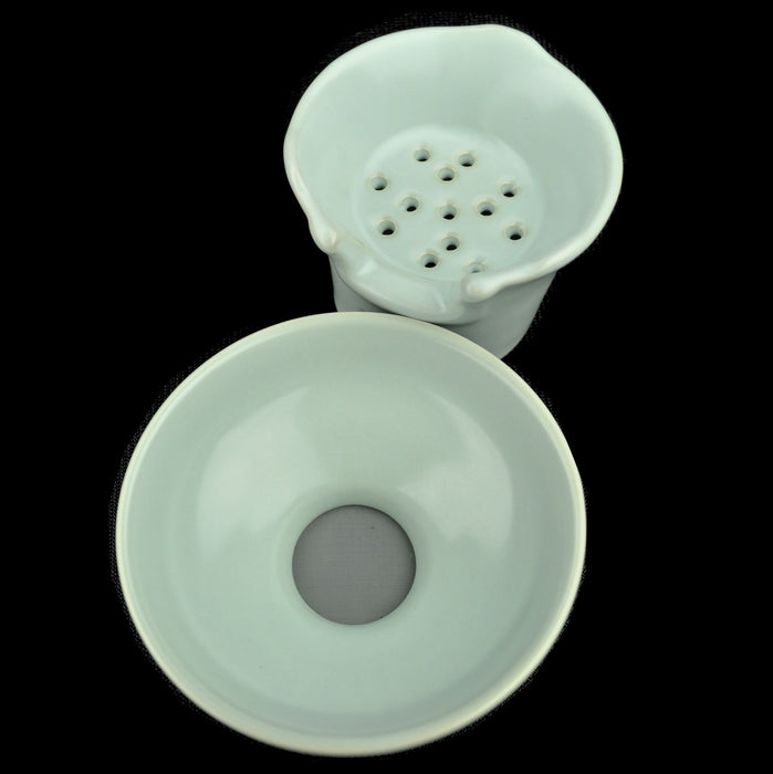 Ru Yao Celadon Strainer on Stand for Gong Fu Cha