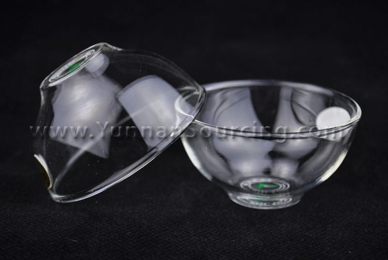 Heat-Tempered Glass Tea Cups "Wide" 50ml * Set of 4